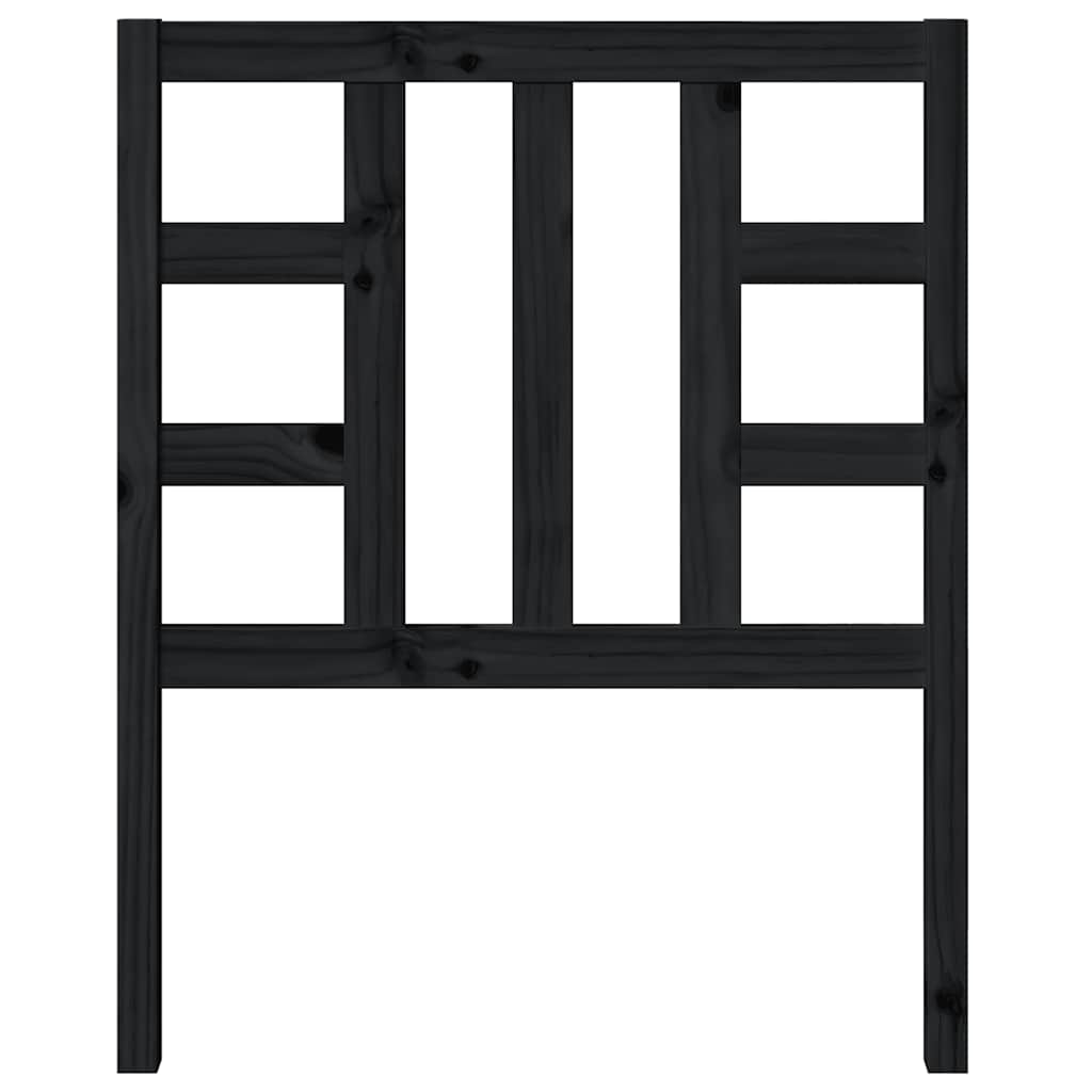 Tête de lit Noir 81x4x100 cm Bois massif de pin - XIOS