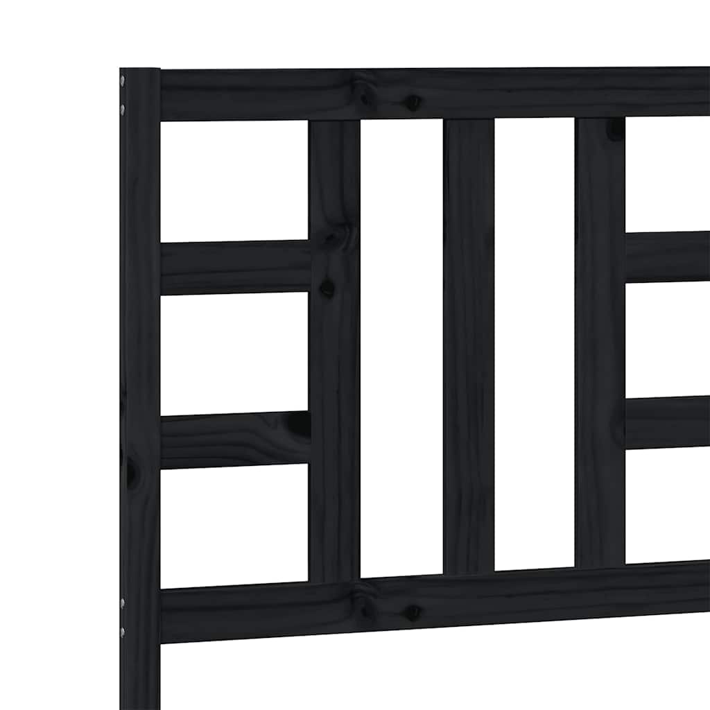 Tête de lit Noir 81x4x100 cm Bois massif de pin - XIOS