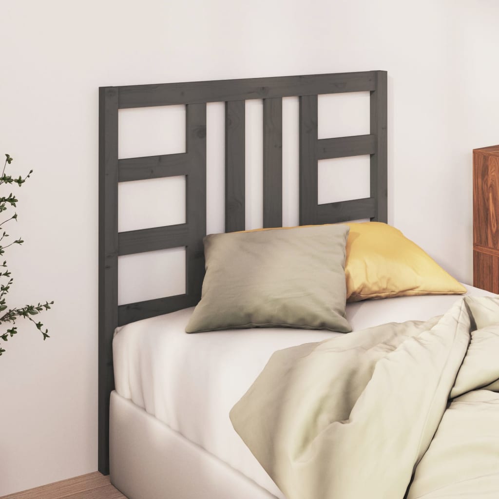 Tête de lit Gris 106x4x100 cm Bois massif de pin - XIOS
