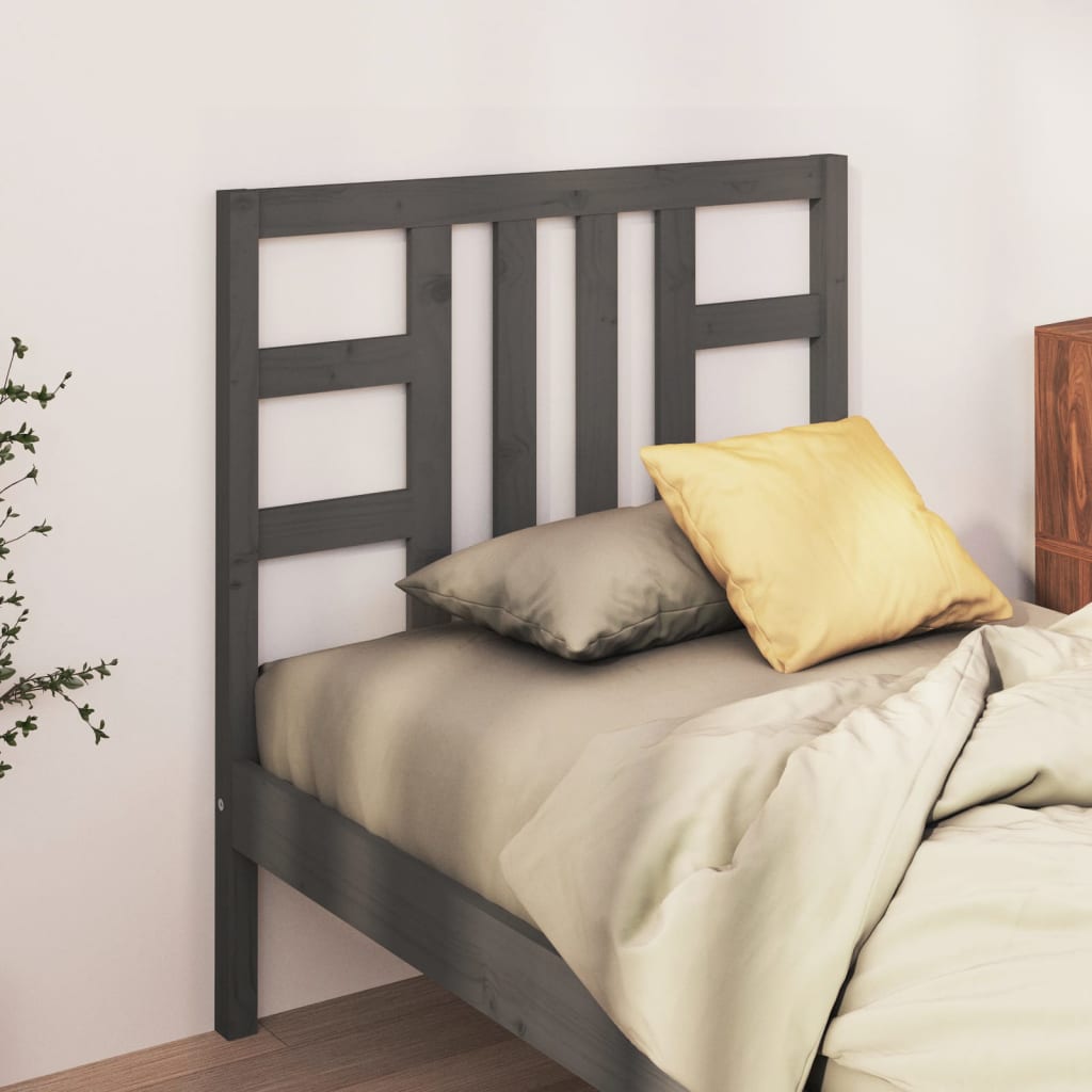 Tête de lit Gris 106x4x100 cm Bois massif de pin - XIOS