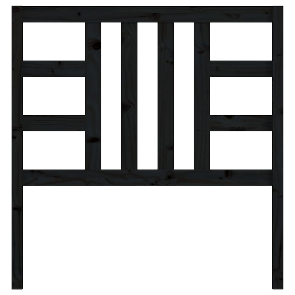 Tête de lit Noir 106x4x100 cm Bois massif de pin - XIOS