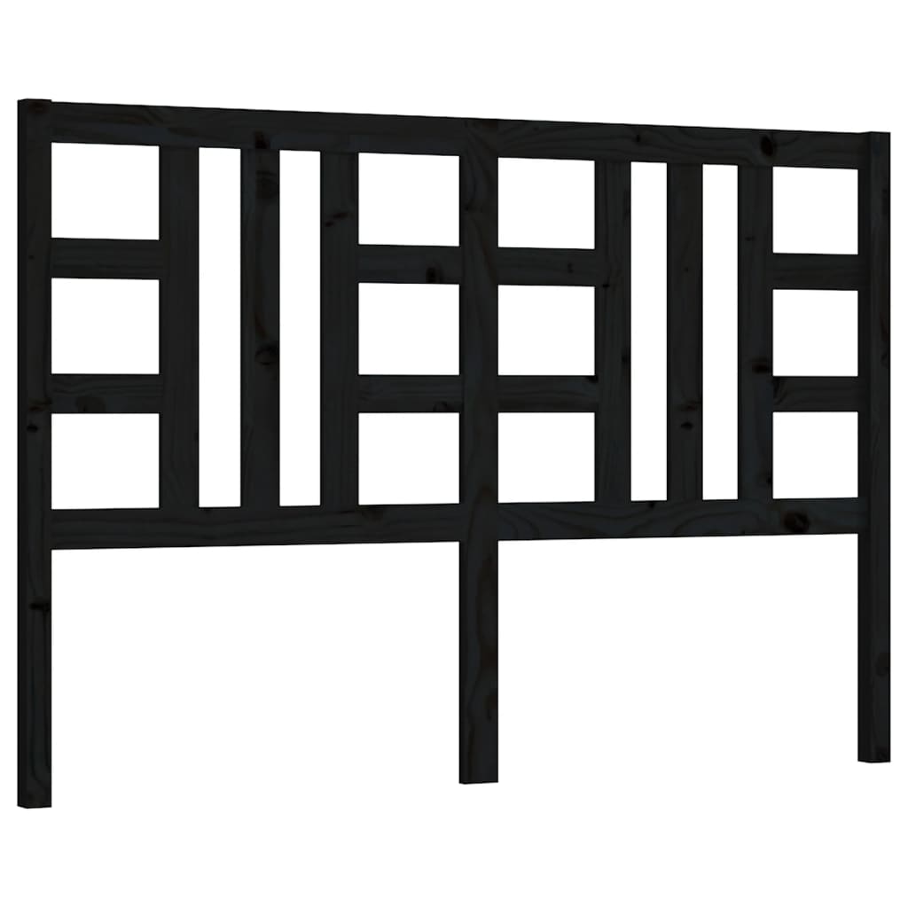 Tête de lit Noir 126x4x100 cm Bois massif de pin - XIOS