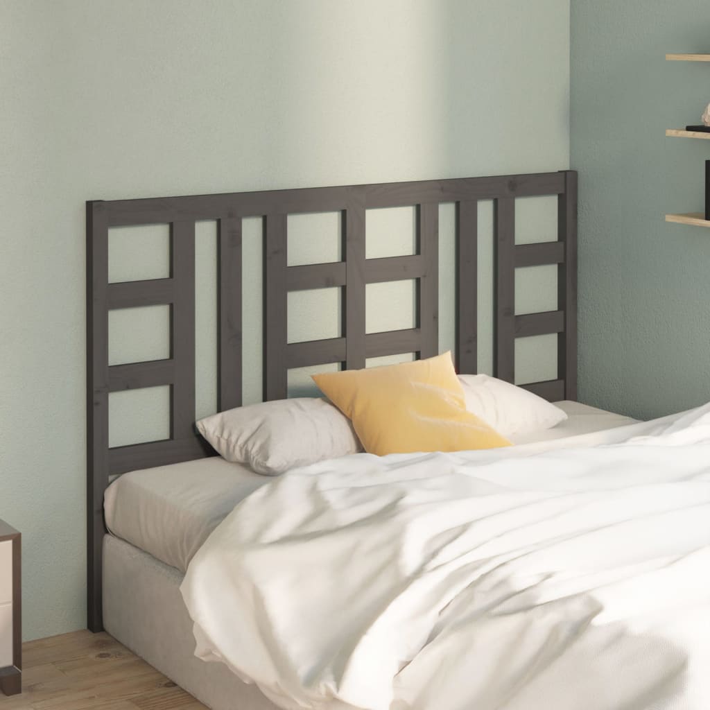 Tête de lit Gris 146x4x100 cm Bois massif de pin - XIOS