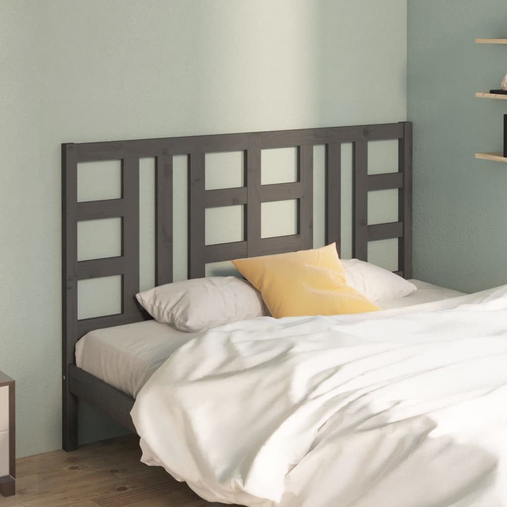 Tête de lit Gris 146x4x100 cm Bois massif de pin - XIOS