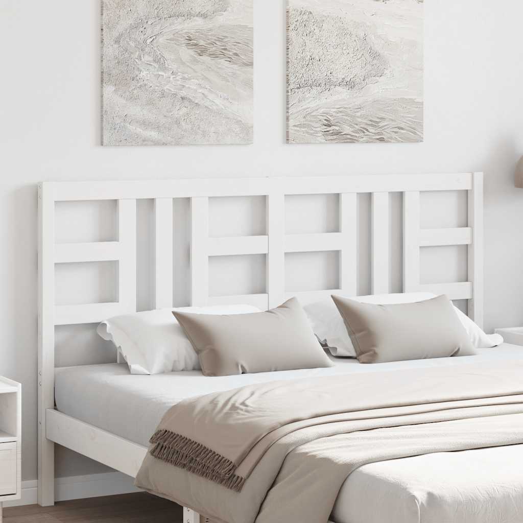 Tête de lit Blanc 156x4x100 cm Bois massif de pin - XIOS