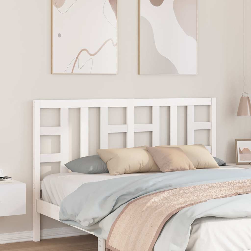 Tête de lit Blanc 156x4x100 cm Bois massif de pin - XIOS