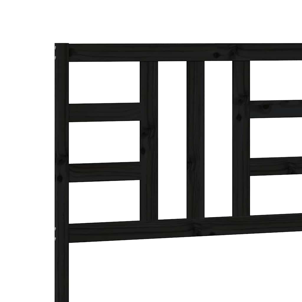 Tête de lit Noir 186x4x100 cm Bois massif de pin - XIOS