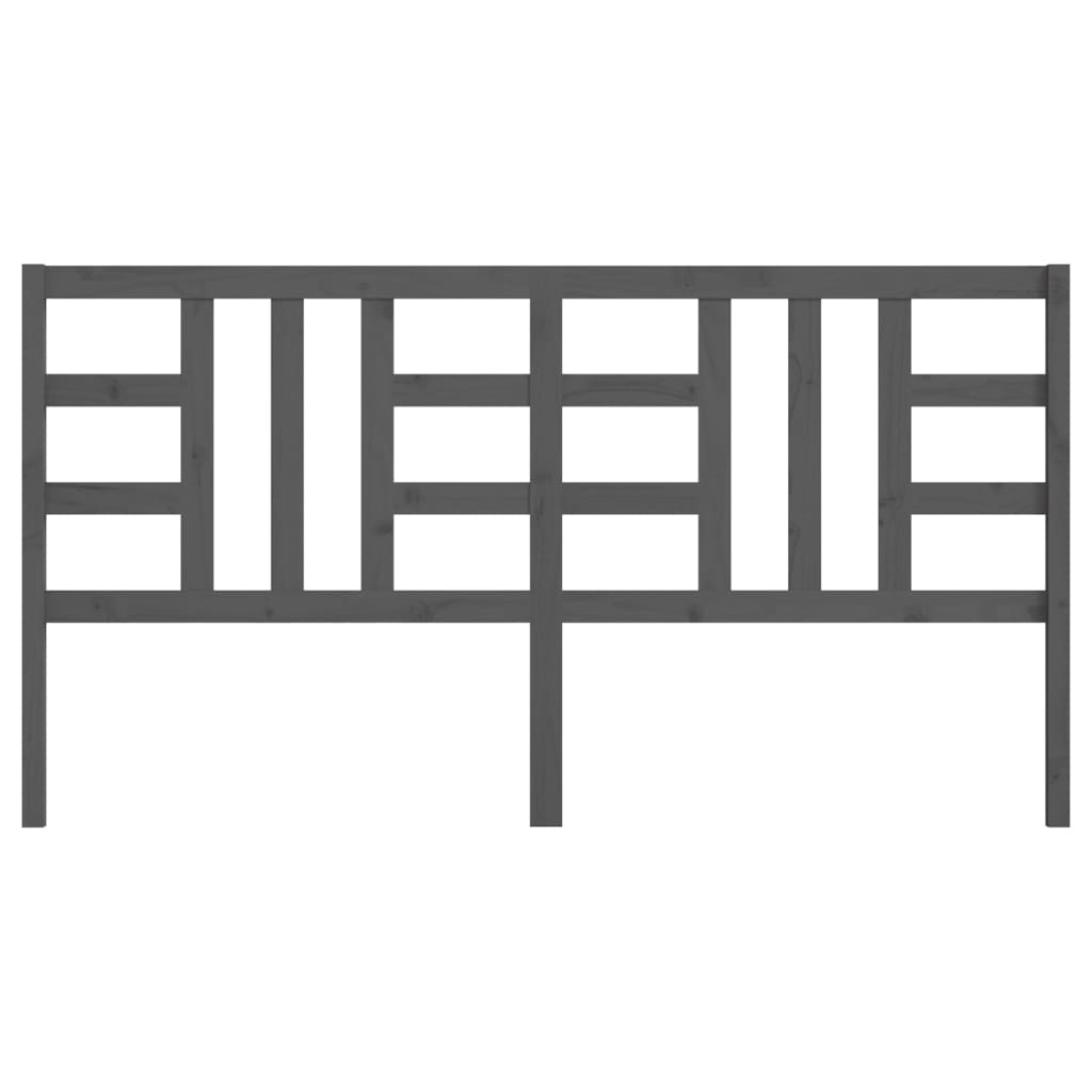 Tête de lit Gris 206x4x100 cm Bois massif de pin - XIOS