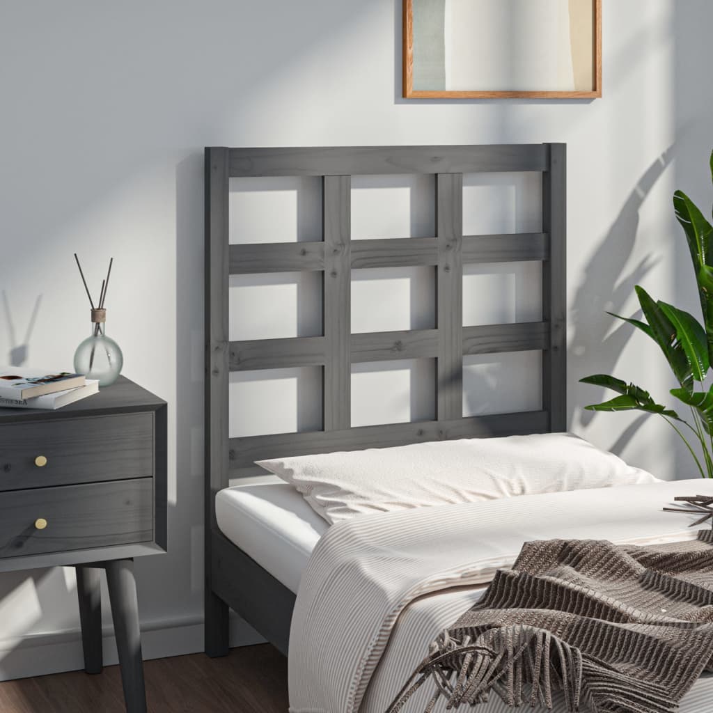 Tête de lit Gris 80,5x4x100 cm Bois massif de pin - XIOS