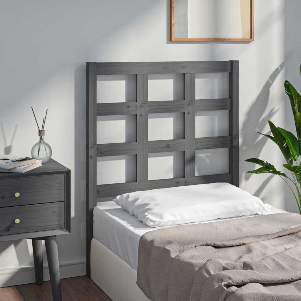 Tête de lit Gris 80,5x4x100 cm Bois massif de pin - XIOS