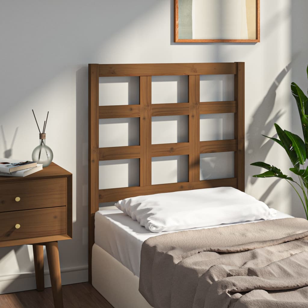 Tête de lit Marron miel 80,5x4x100 cm Bois massif de pin - XIOS