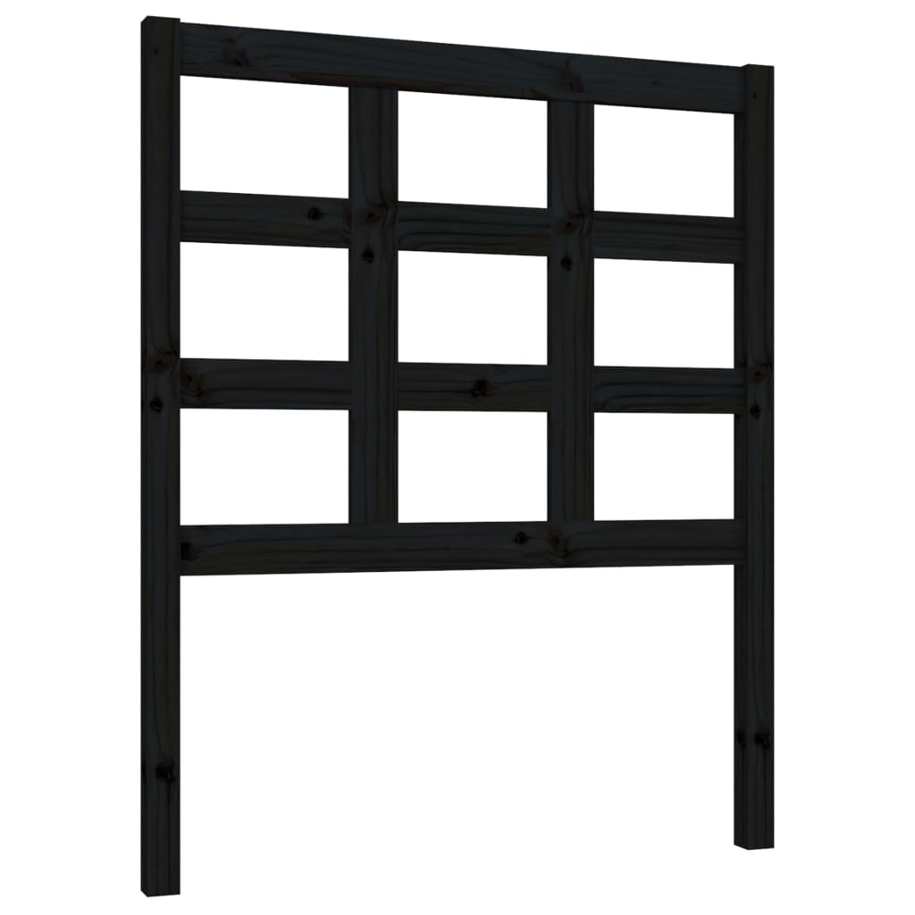 Tête de lit Noir 80,5x4x100 cm Bois massif de pin - XIOS
