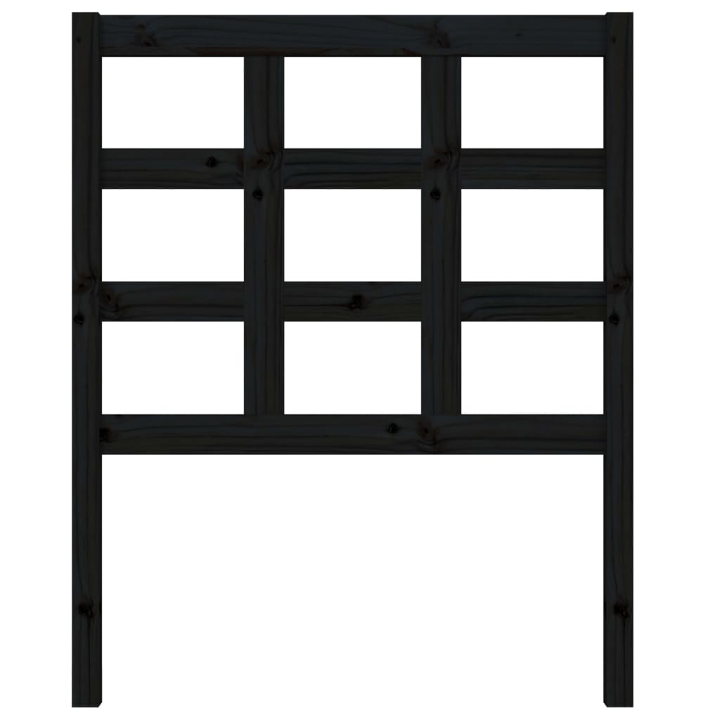 Tête de lit Noir 80,5x4x100 cm Bois massif de pin - XIOS