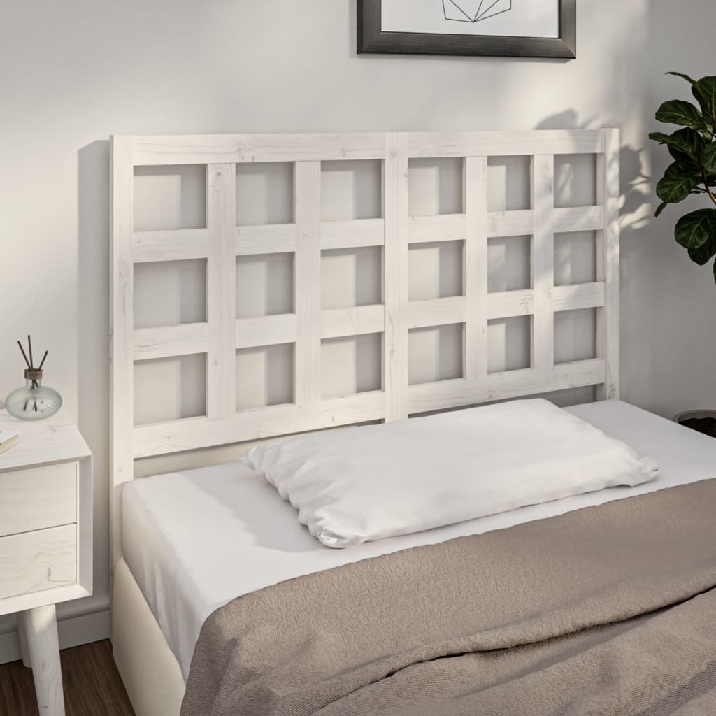 Tête de lit Blanc 125,5x4x100 cm Bois massif de pin - XIOS