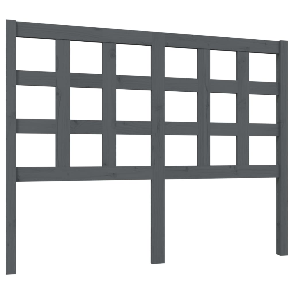 Tête de lit Gris 125,5x4x100 cm Bois massif de pin - XIOS
