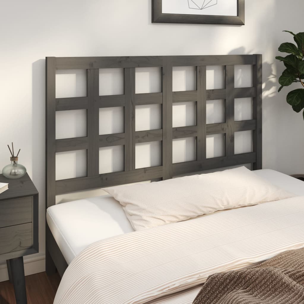 Tête de lit Gris 125,5x4x100 cm Bois massif de pin - XIOS