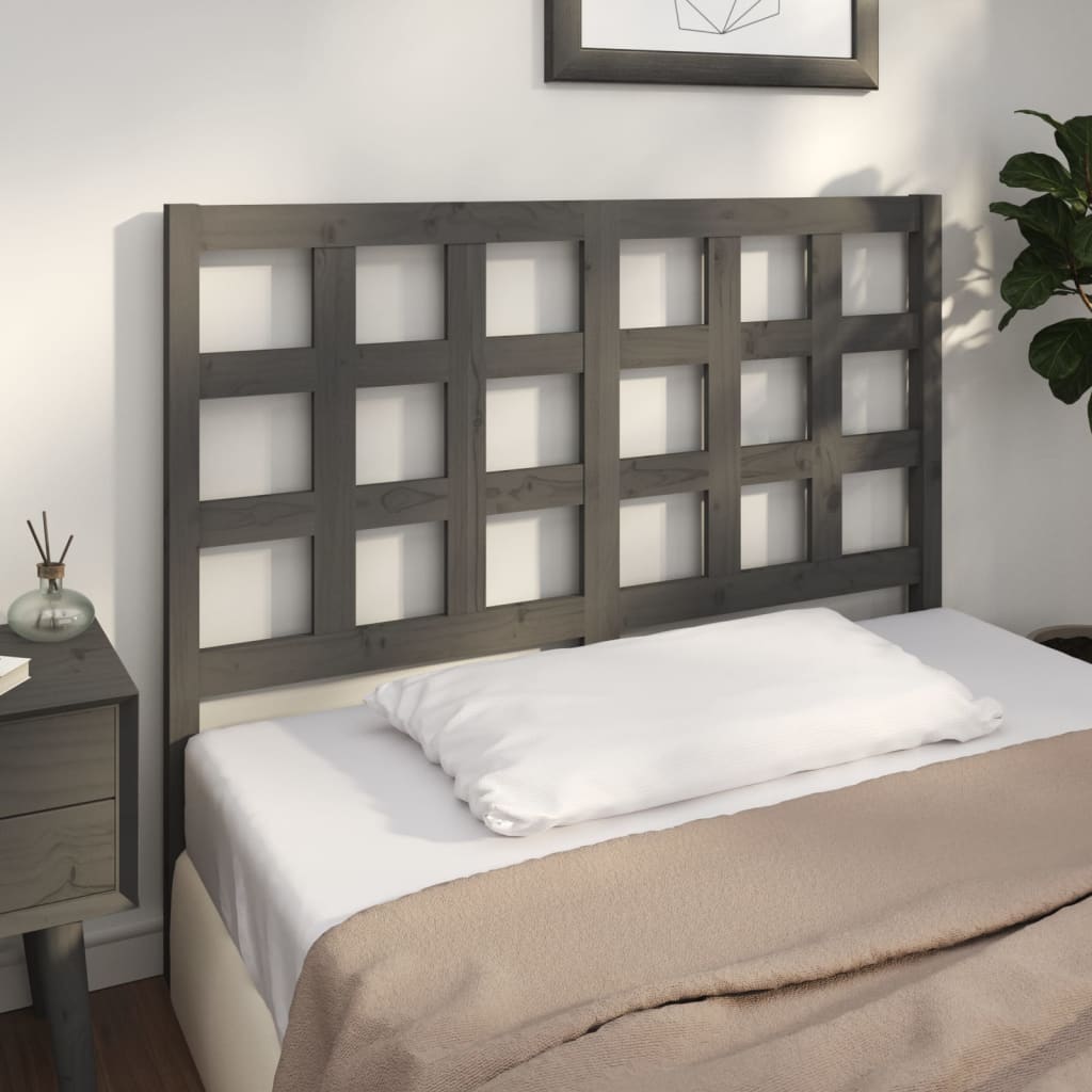 Tête de lit Gris 125,5x4x100 cm Bois massif de pin - XIOS