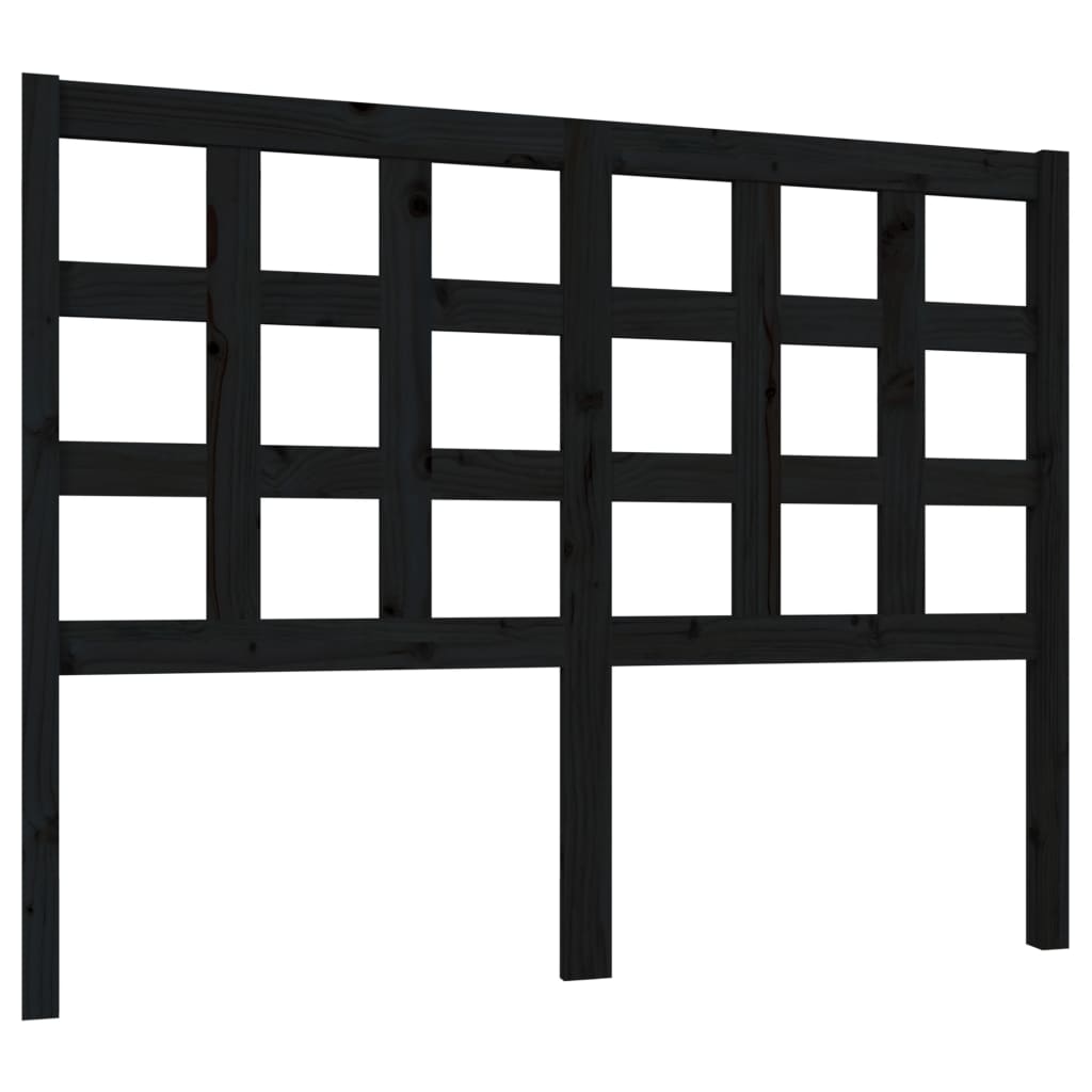 Tête de lit Noir 125,5x4x100 cm Bois massif de pin - XIOS