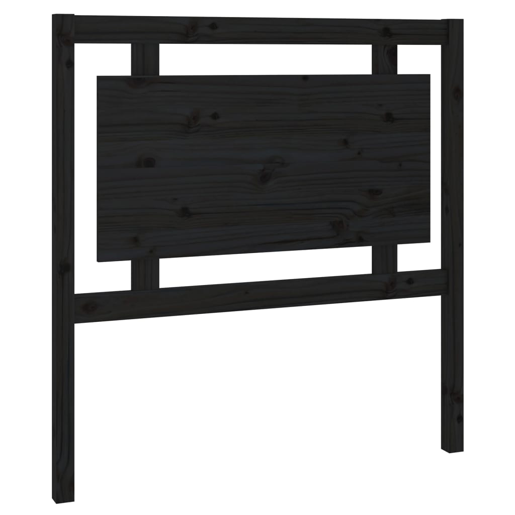 Tête de lit Noir 95,5x4x100 cm Bois massif de pin - XIOS