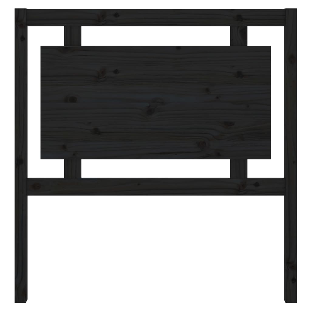 Tête de lit Noir 95,5x4x100 cm Bois massif de pin - XIOS