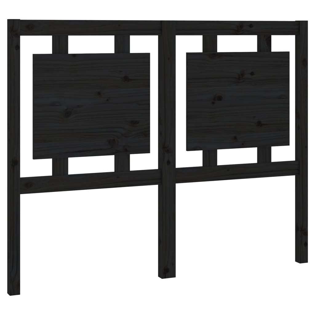 Tête de lit Noir 125,5x4x100 cm Bois massif de pin - XIOS