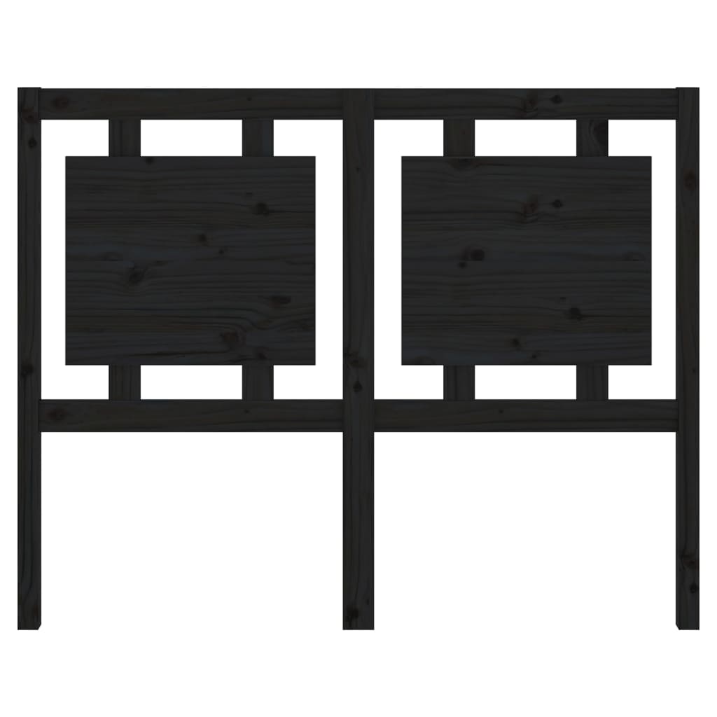 Tête de lit Noir 125,5x4x100 cm Bois massif de pin - XIOS
