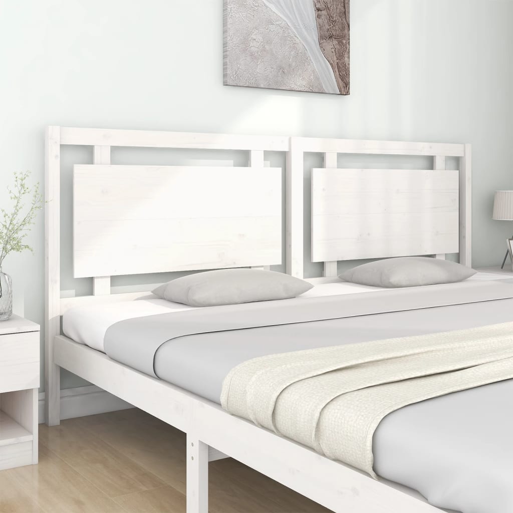 Tête de lit Blanc 205,5x4x100 cm Bois massif de pin - XIOS