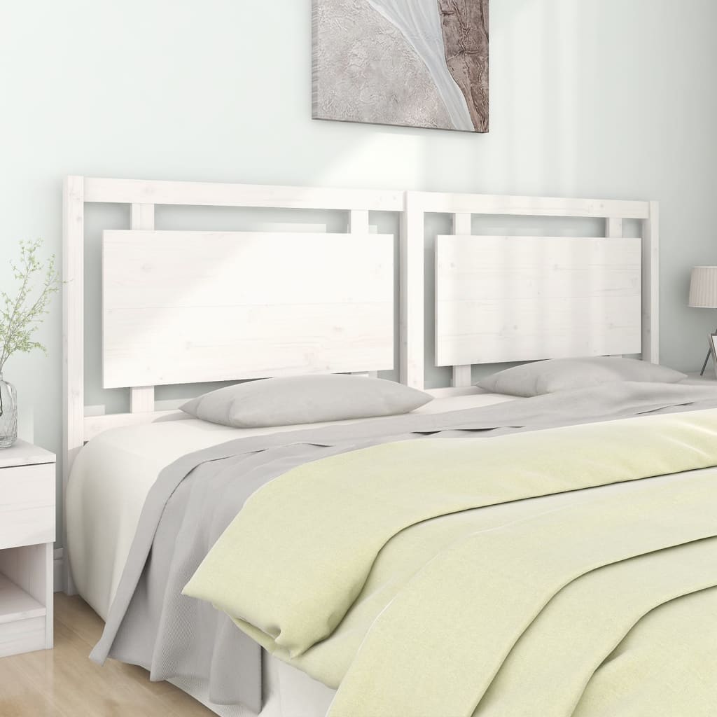 Tête de lit Blanc 205,5x4x100 cm Bois massif de pin - XIOS