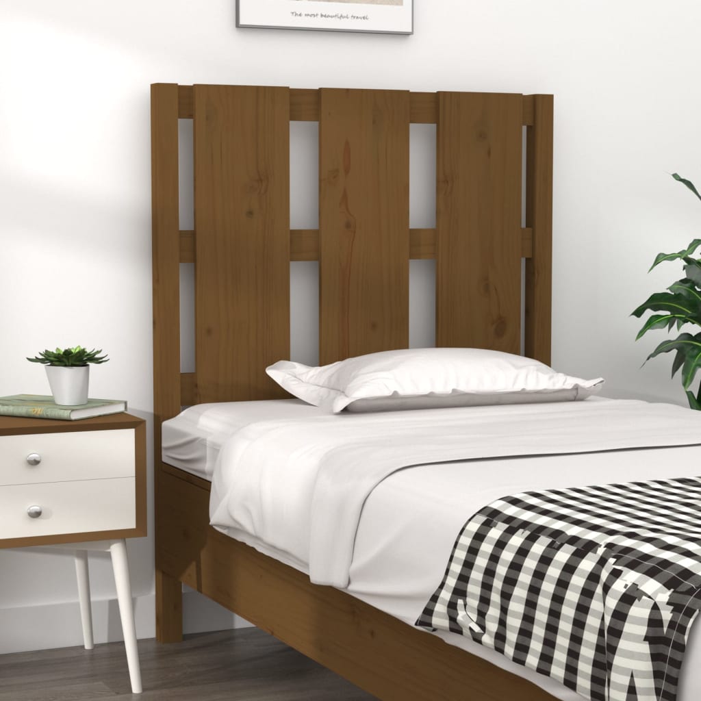 Tête de lit Marron miel 80,5x4x100 cm Bois massif de pin - XIOS