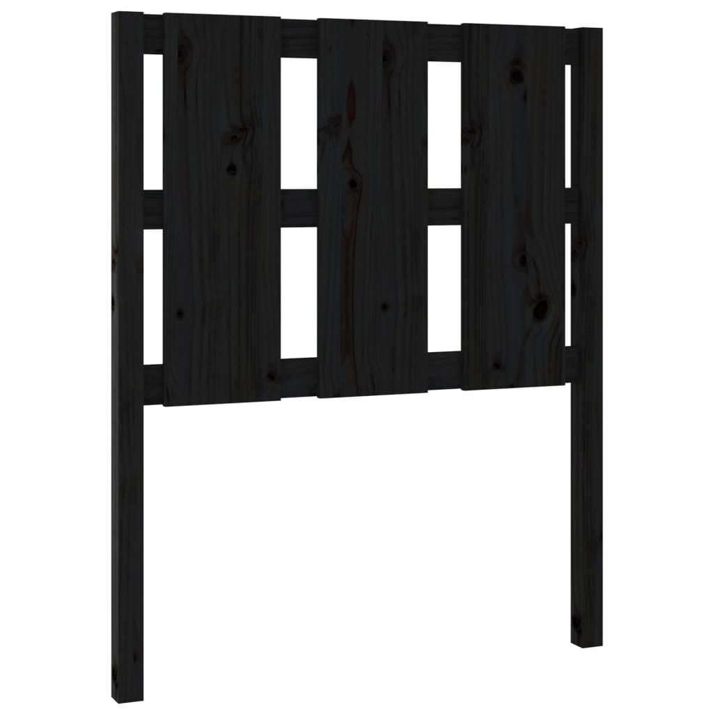 Tête de lit Noir 80,5x4x100 cm Bois massif de pin - XIOS