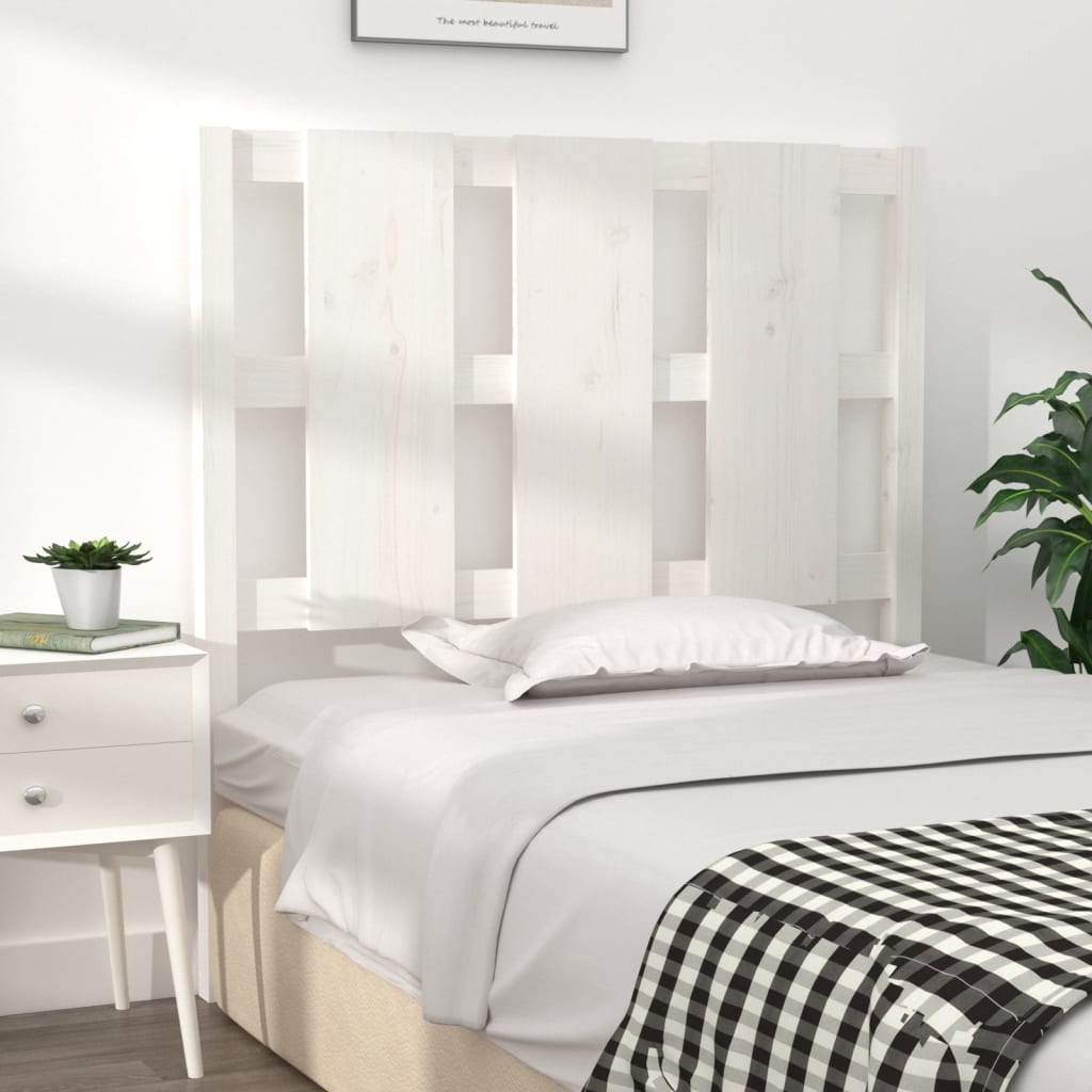 Tête de lit Blanc 95,5x4x100 cm Bois massif de pin - XIOS