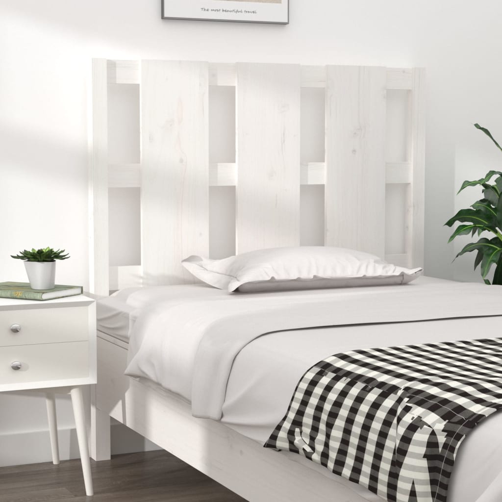 Tête de lit Blanc 95,5x4x100 cm Bois massif de pin - XIOS