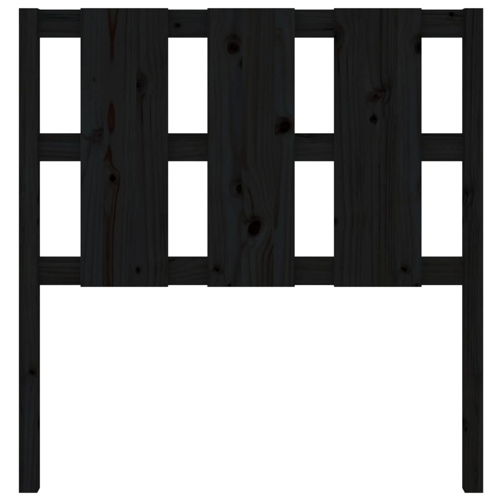 Tête de lit Noir 95,5x4x100 cm Bois massif de pin - XIOS