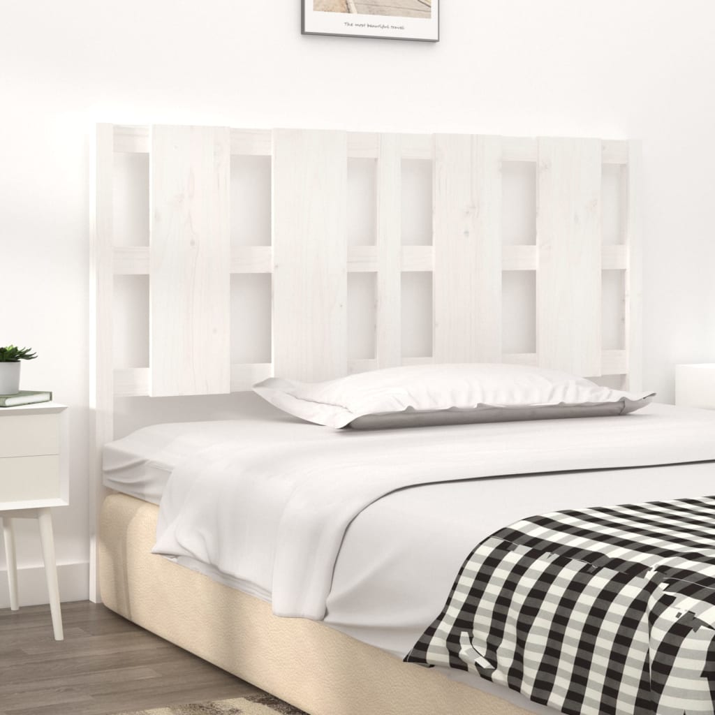 Tête de lit Blanc 125,5x4x100 cm Bois massif de pin - XIOS