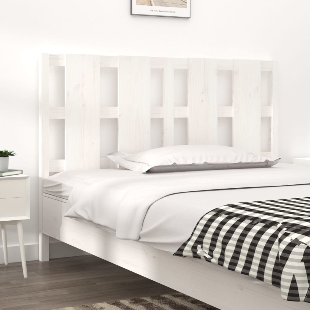 Tête de lit Blanc 125,5x4x100 cm Bois massif de pin - XIOS