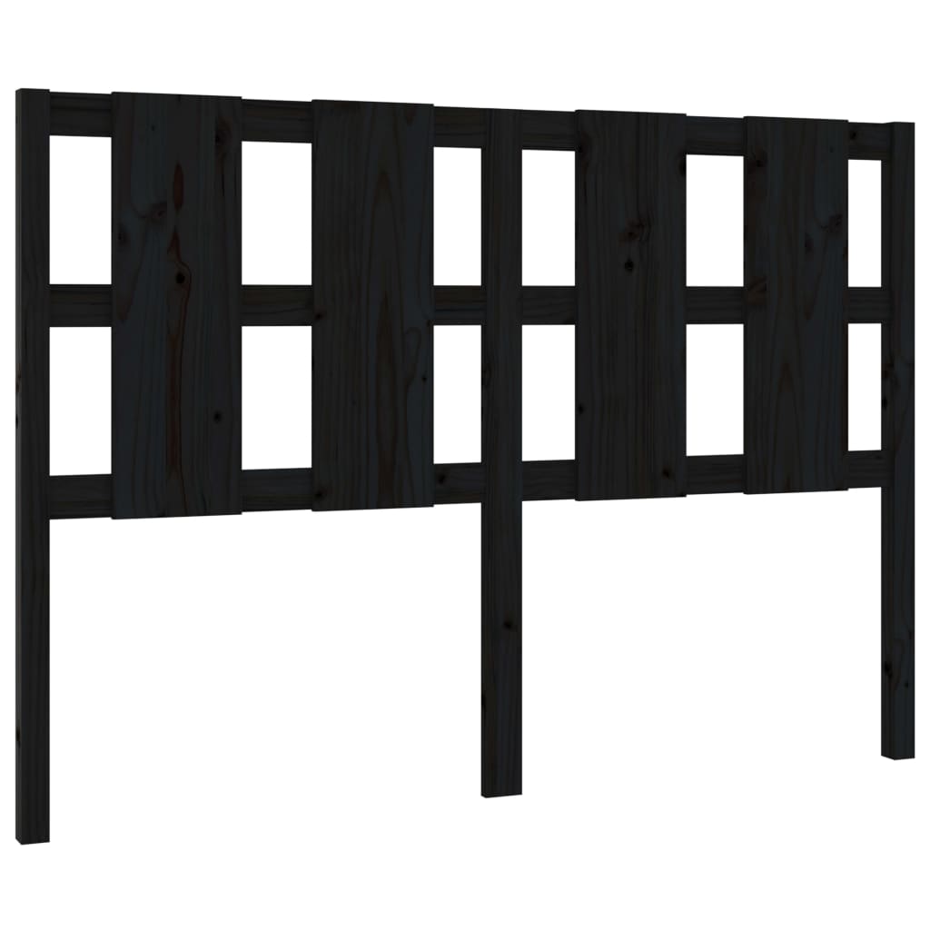 Tête de lit Noir 125,5x4x100 cm Bois massif de pin - XIOS