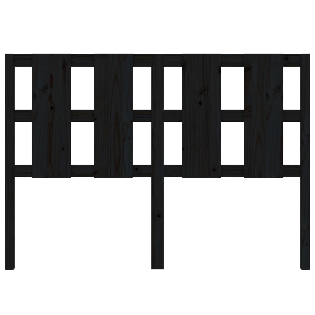 Tête de lit Noir 125,5x4x100 cm Bois massif de pin - XIOS