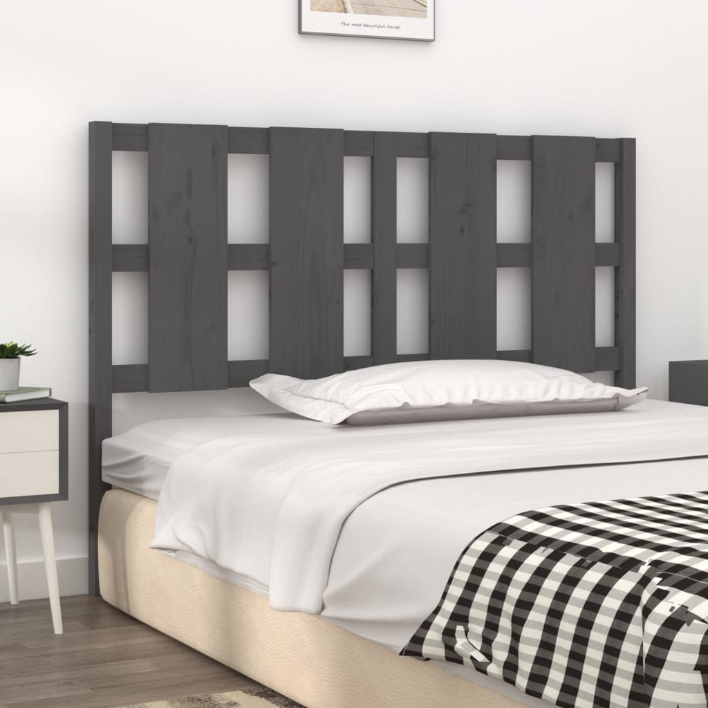 Tête de lit Gris 145,5x4x100 cm Bois massif de pin - XIOS