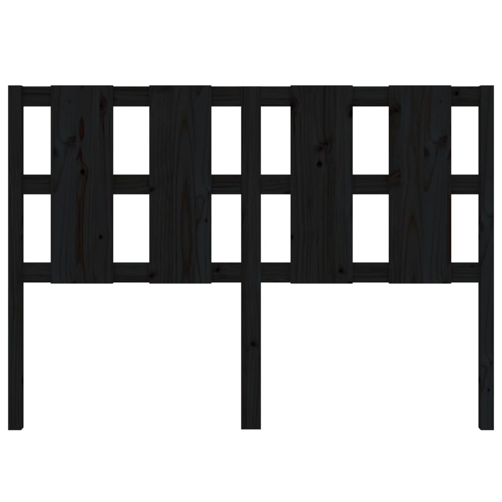Tête de lit Noir 145,5x4x100 cm Bois massif de pin - XIOS