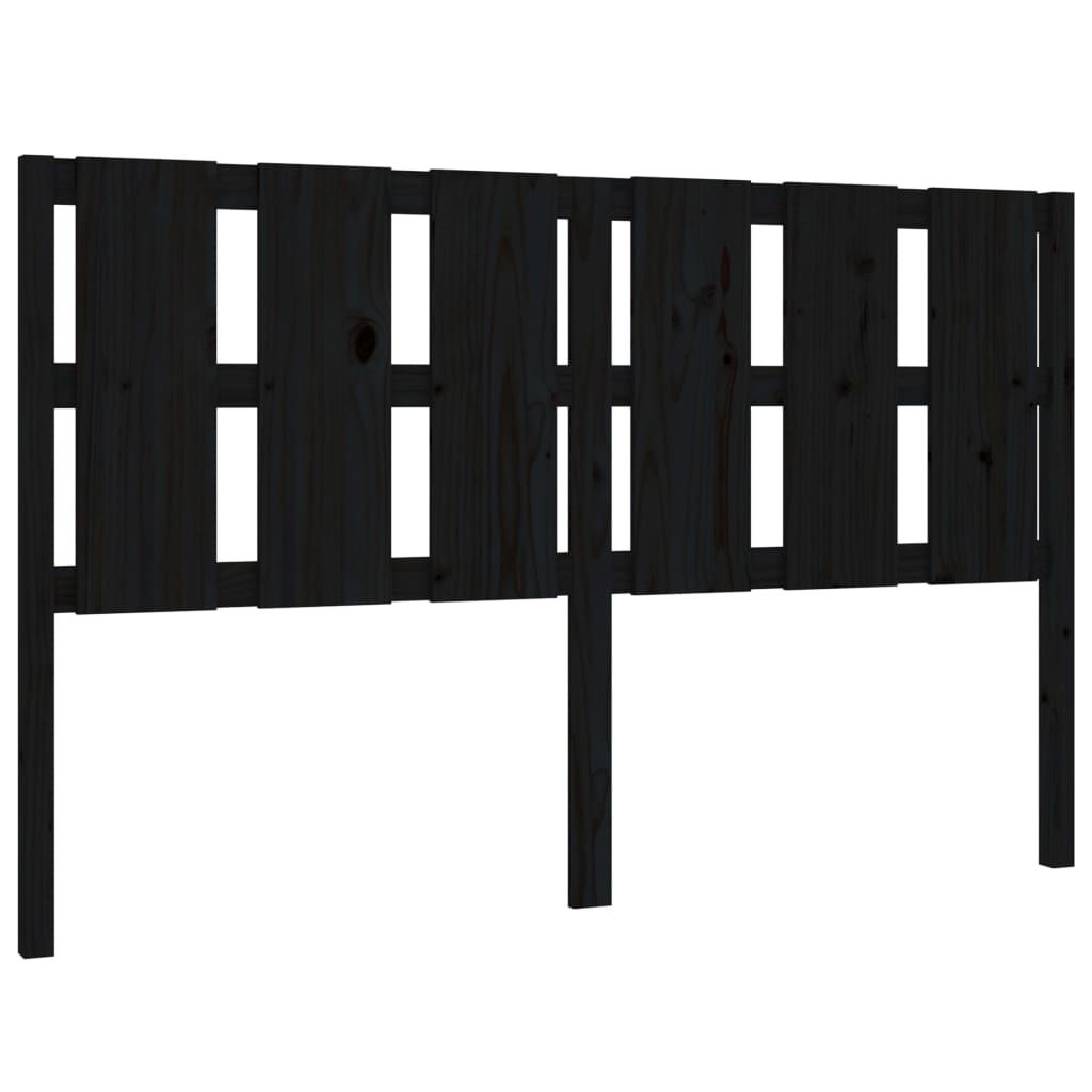 Tête de lit Noir 155,5x4x100 cm Bois massif de pin - XIOS