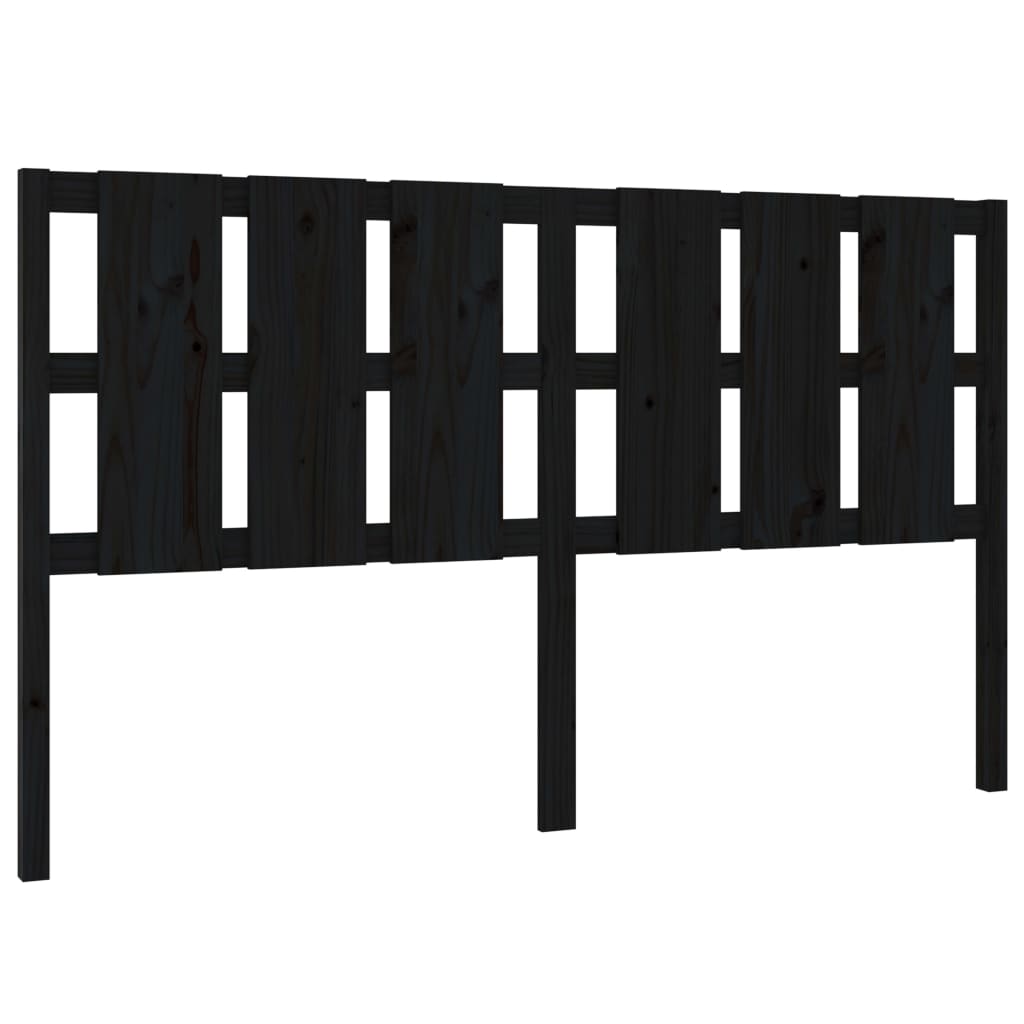 Tête de lit Noir 165,5x4x100 cm Bois massif de pin - XIOS