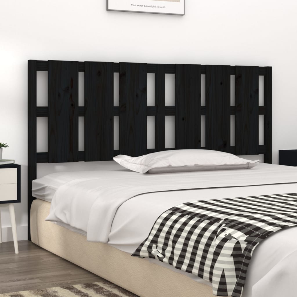 Tête de lit Noir 165,5x4x100 cm Bois massif de pin - XIOS