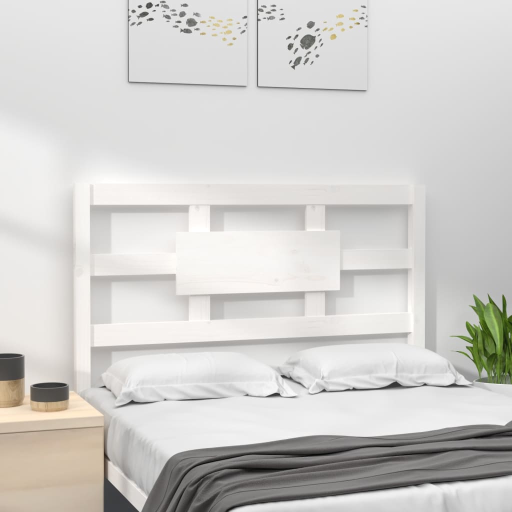 Tête de lit Blanc 95,5x4x100 cm Bois massif de pin - XIOS