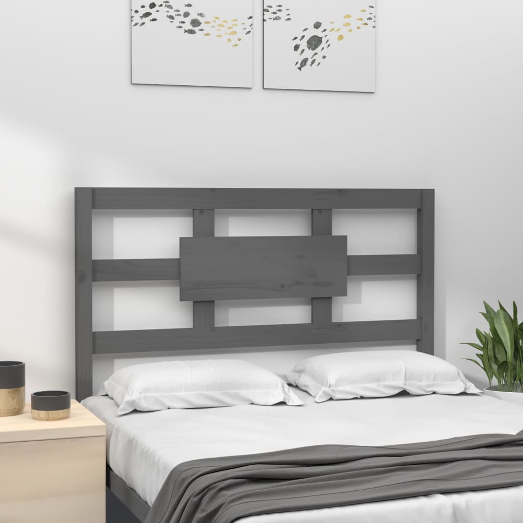 Tête de lit Gris 95,5x4x100 cm Bois massif de pin - XIOS