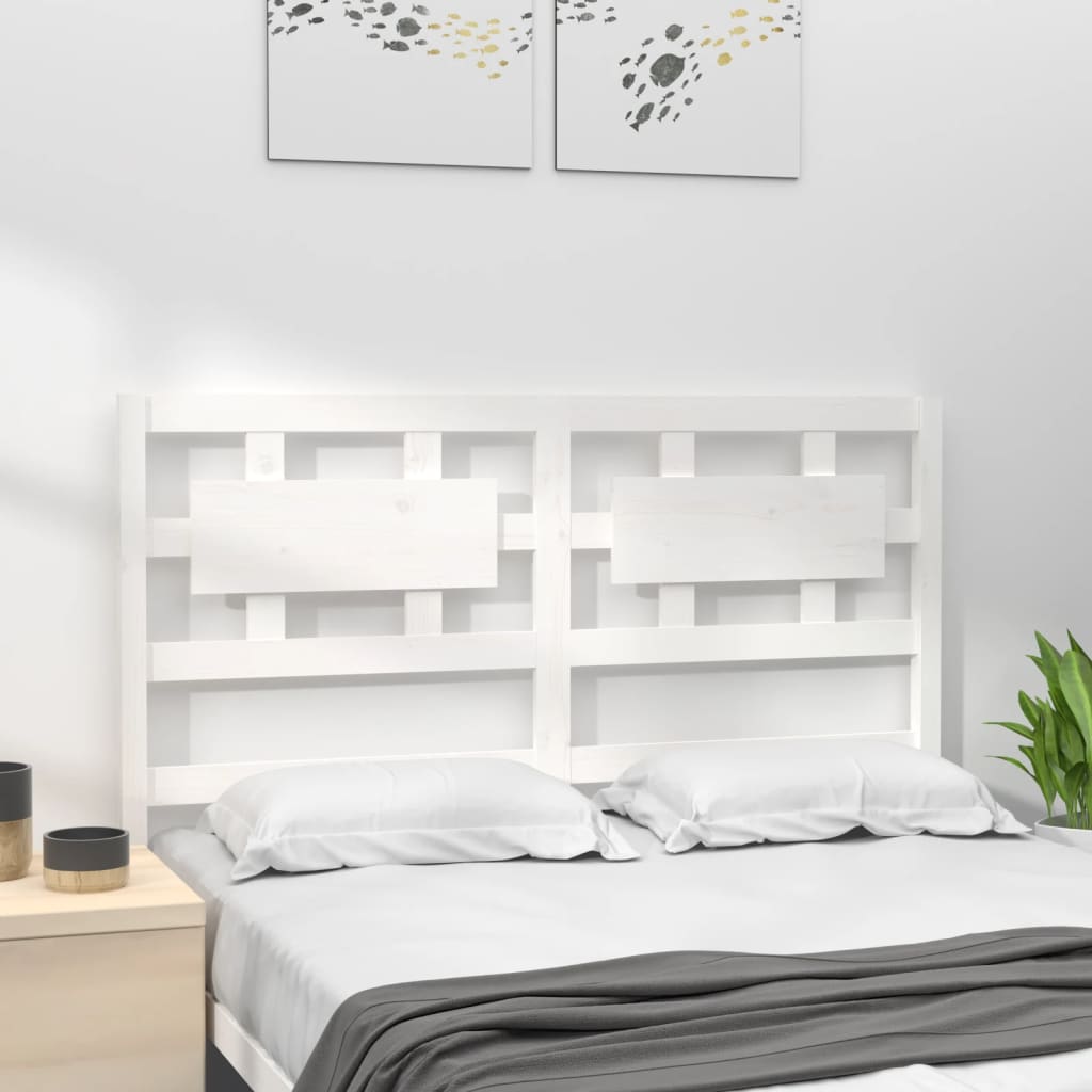 Tête de lit Blanc 125,5x4x100 cm Bois massif de pin - XIOS