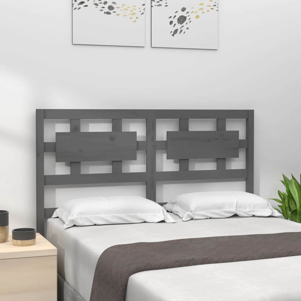 Tête de lit Gris 125,5x4x100 cm Bois massif de pin - XIOS