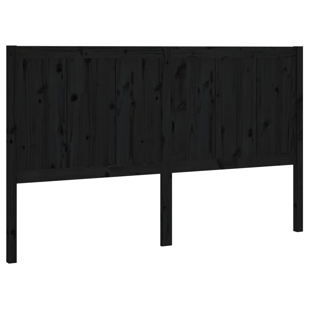Tête de lit Noir 125,5x4x100 cm Bois massif de pin - XIOS