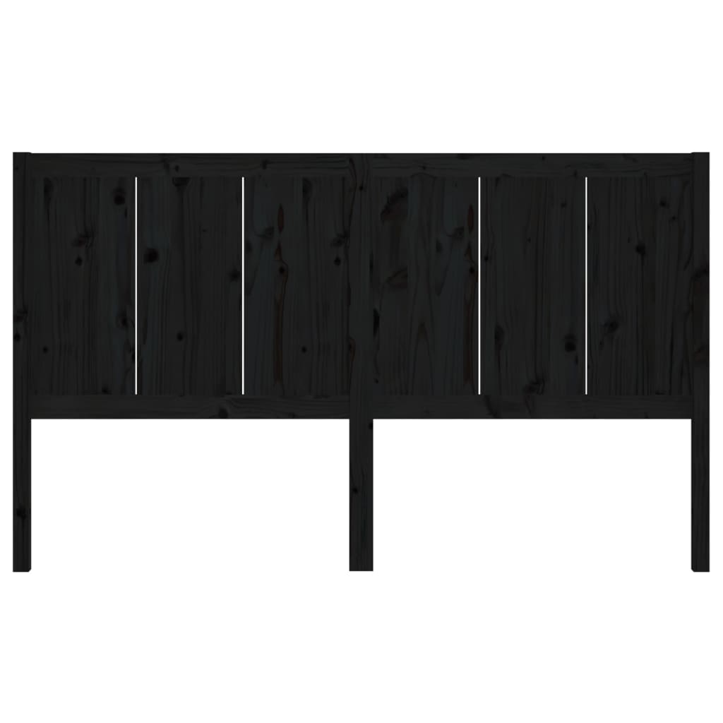 Tête de lit Noir 125,5x4x100 cm Bois massif de pin - XIOS