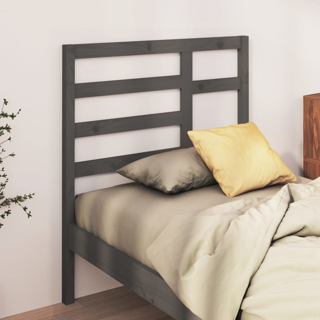Tête de lit Gris 96x4x104 cm Bois massif de pin - XIOS