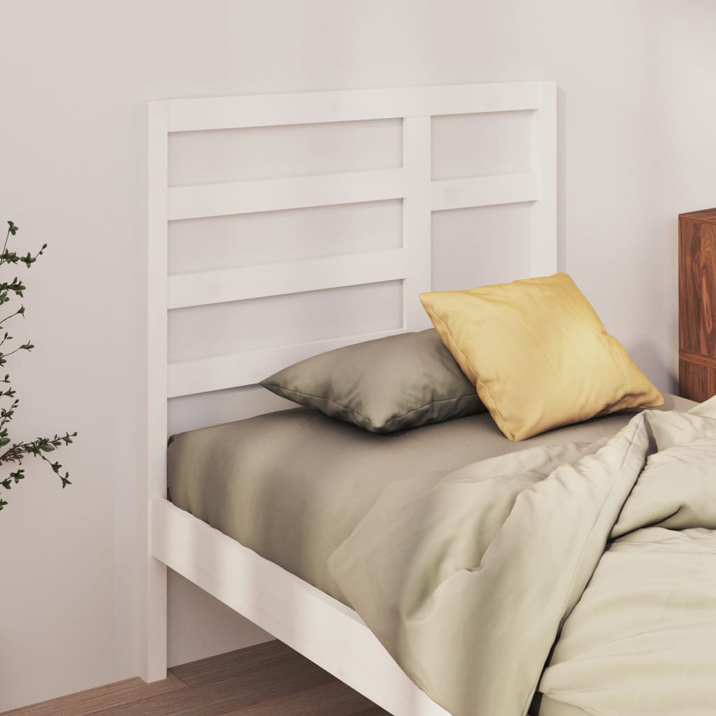 Tête de lit Blanc 106x4x104 cm Bois massif de pin - XIOS